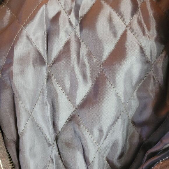 Vintage 80s Forenza Jacket Leather Western Cowgirl Cinched Waist Zip Up Brown S - Picture 12 of 13